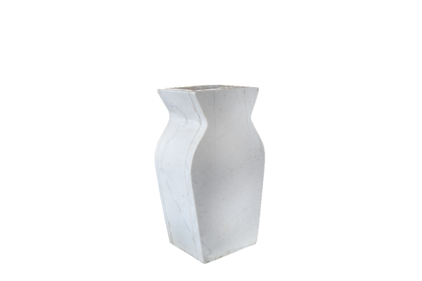 Vase DIA n° 3 Ht 30 Marbre Blanc