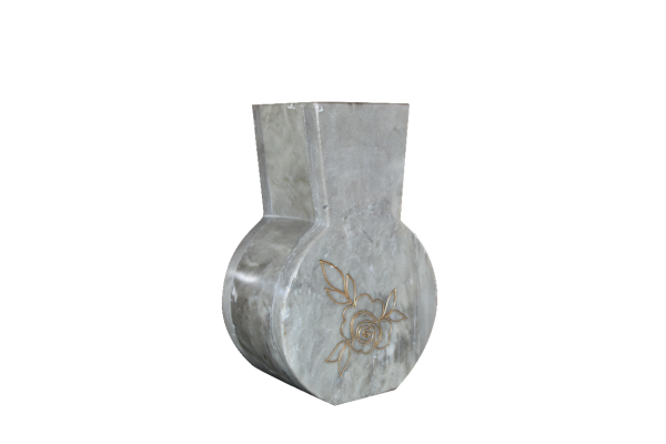 Vase DIA n° 4 Ht 30 ac gravure réf17002 - 17073 Marbre Isaorana