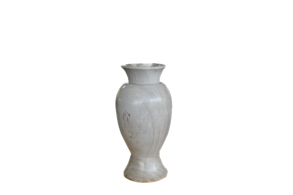 Vase Simple Ht 40 et Ø20 Marbre Blanc