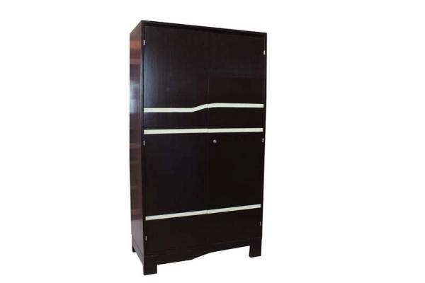 Armoire 2 portes styles 3 rainures Pin HAR733PN