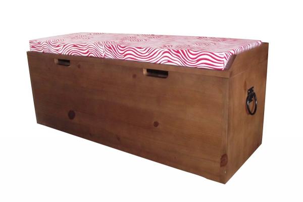 Coffre à jouets double cage sans coussin Pin HCJ612