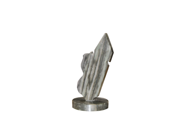 Décoration M/car Ht 24 avec socle Ø12 Marbre Isaorana
