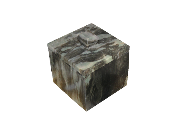 Bombonnière Carrée 12x12 Ht 12.5 Marbre Ivahony