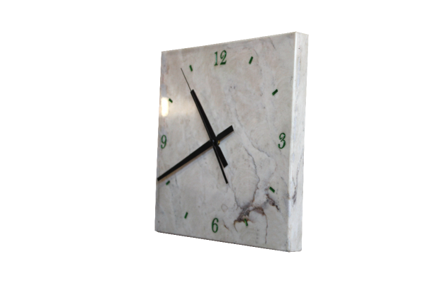  Montre Carrée 30x30 cm  Marbre Blanc