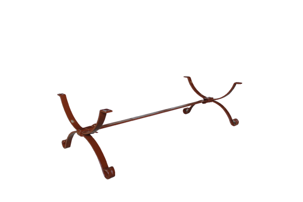 Pietement metallique  réf 3,table basse 140*70 en fer plat de 40/10(marron foncé)