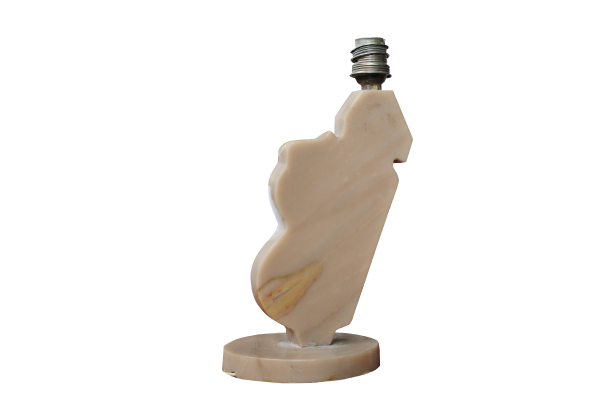 Lampe Madagascar Ht 25 et Ø9 Marbre Isaorana