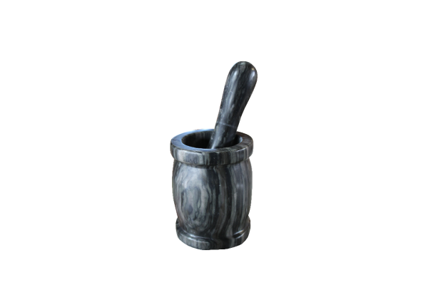 Mortier ac pilon Ø12cm et ht 15 cm  Marbre Ivahony