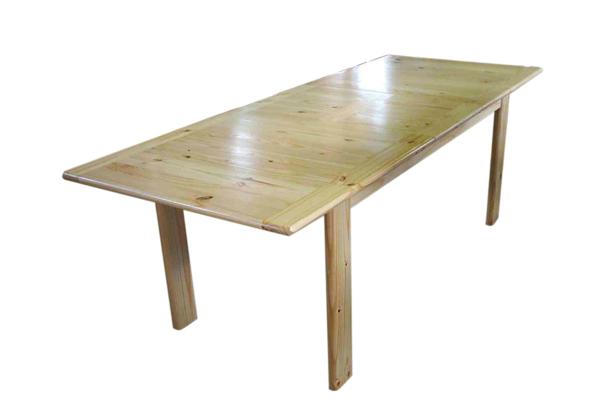 TABLE A MANGER A/RALLONGE Pin Verni naturel