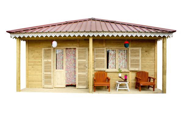 Maison en clin sur dalle suivant plan ref 20A, 