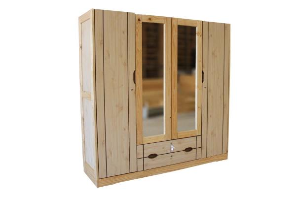 Armoire 4 portes a/miroir (pan.mdf) Pin HAR538