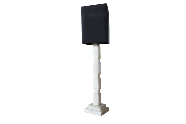 Lampadaire  Carrée MM Ht 60 avec socle 16x16 Aragonite