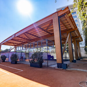 abri sport extérieur bois